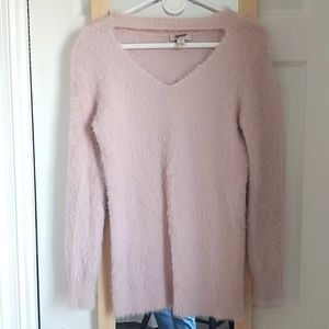 Fuzzy Light Pink Sweater.
